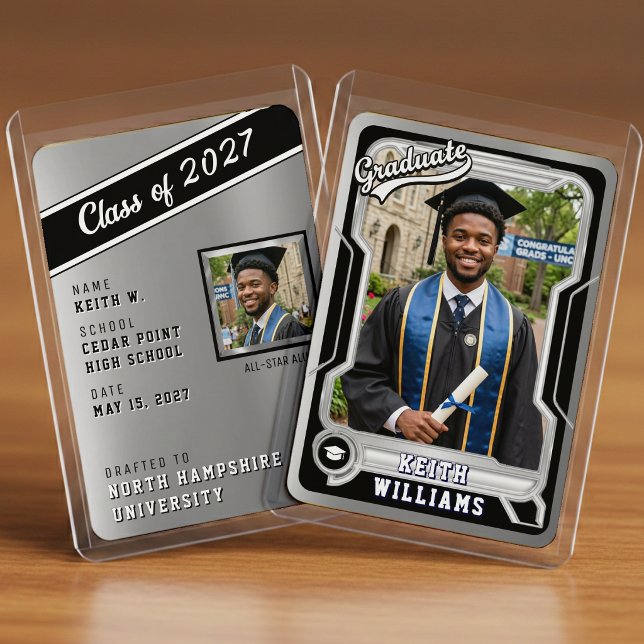 Foto de Cartão de Troca de Esportes Prata Graduaçã (Criador carregado)