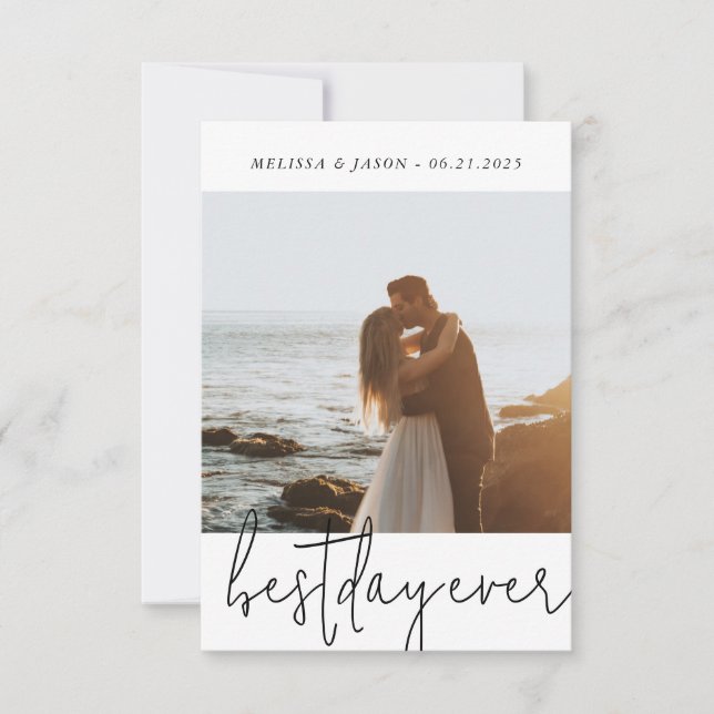 Foto de Cartões de agradecimentos de casamento (Frente)