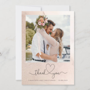 Foto de cartões de agradecimentos de casamento, ro