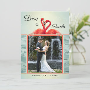 Foto de Cartões de agradecimentos Flamingo de Casa