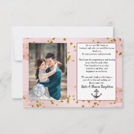 Foto de Casamento Agradecimento Duplo Lado Náutico