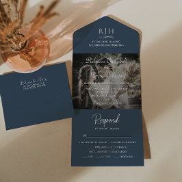 Foto de Casamento Azul do Marinho Moderno | RSVP M