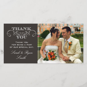 Foto de Casamento Chic Black - Obrigado Cartões
