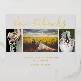 Foto de casamento Colagem Cartões de agradecimento