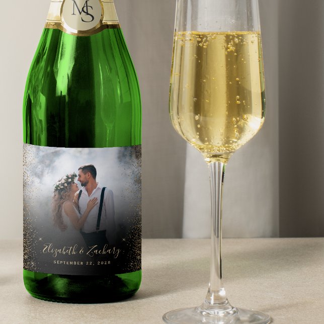 Foto de Casamento com Brilho Dourado Escuro (Criador carregado)