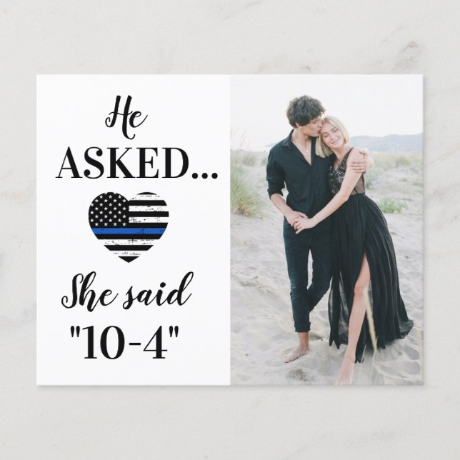 Foto De Casamento Da Polícia De polícia Salvar A D (Frente)