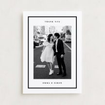 Foto de casamento de agradecimento com moldura pre