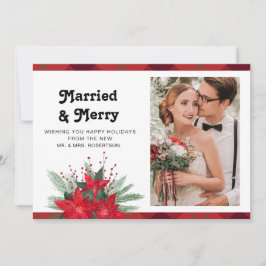 Foto de Casamento de Natal Casado e Feliz Floral