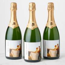 Foto de casamento de vinho espumante personalizado