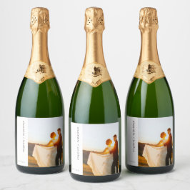 Foto de casamento de vinho espumante personalizado