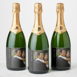 Foto de casamento de vinho espumante personalizado