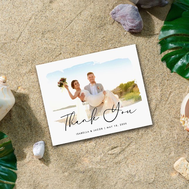 Foto de casamento do orçamento moderno Obrigado (Criador carregado)