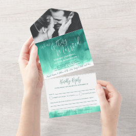 Foto de casamento emerald green rsvp