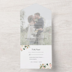 Foto de Casamento Floral da Magnolia, Cor-de-Rosa 