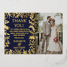 Foto De Casamento Floral Elegante Muito Obrigado