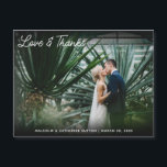 Foto de Casamento Minimalista de Obrigados e Amor<br><div class="desc">Dê aos seus amigos e familiares uma guardada do seu dia especial, com este simples e na moda, cartão magnético de fotos de casamento de amor e obrigados que você pode personalizar com sua foto, nomes e data de casamento. Se tiver alguma pergunta ou tiver um pedido especial, sinta-se a...</div>