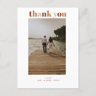 Foto de casamento Obrigado Cartão de Posto