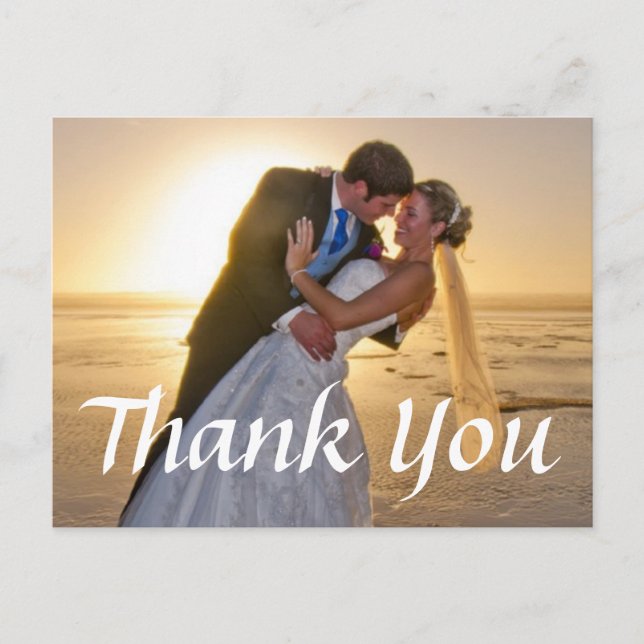 Foto De Casamento Obrigado Cartões De Nota (Frente)