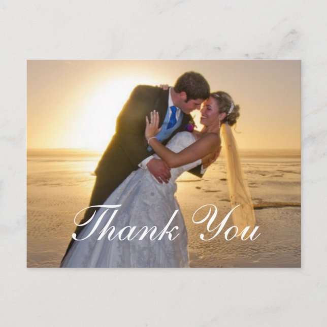 Foto De Casamento Obrigado Cartões De Nota (Frente)