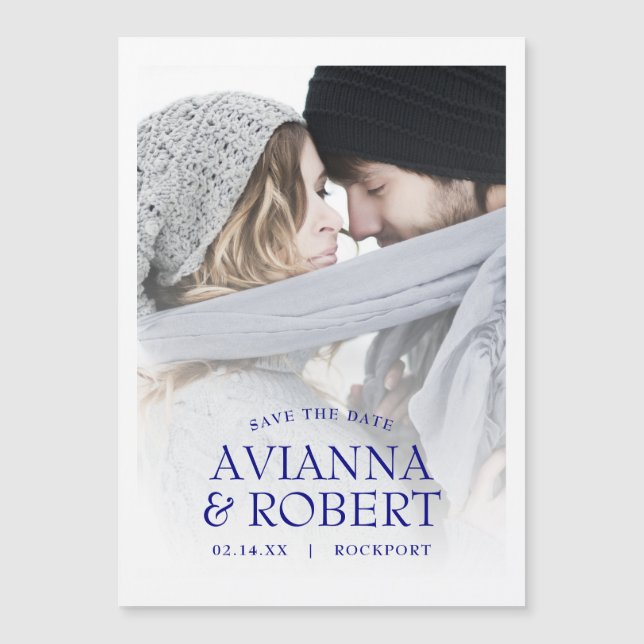 Foto de casamento Salvar a data Convite magnético (Frente)