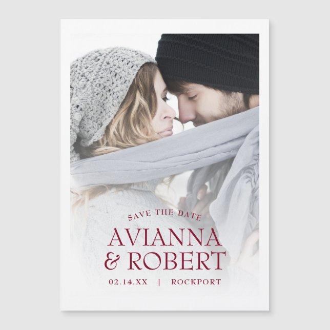 Foto de casamento Salvar a data Convite magnético (Frente)
