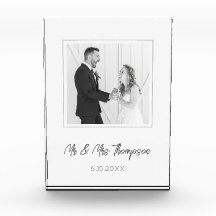 Foto de Casamento Sr & Sra Nome Data Lembrança