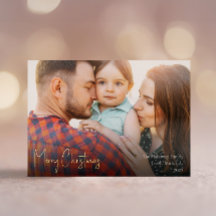 Foto de Cheio de Script de Natal Moderno Dourada