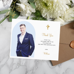 Foto de confirmação do orçamento menino azul arco 