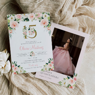 Foto de Convite de Aniversário para Quinceañera Ro