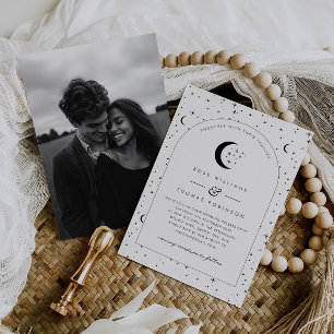 Foto de Convite de Casamento Archado Celestial
