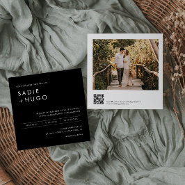 Foto de Convite de casamento Quadrado Mínimo SADIE