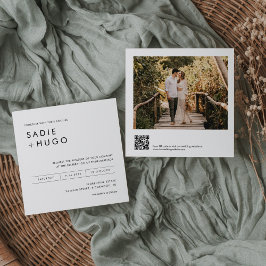 Foto de Convite de casamento Quadrado Mínimo SADIE