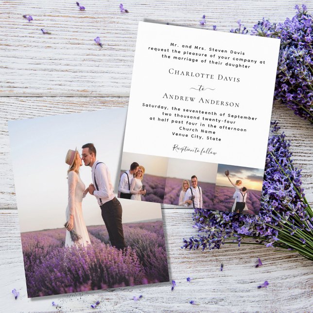 Foto de convite formal para casamento de orçamento (Criador carregado)