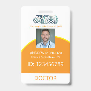Foto de Crachá de Identificação do Nome do Médico