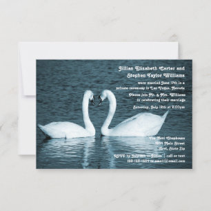 Foto de Dois Cisnes - Anúncio de Casamento 3x5