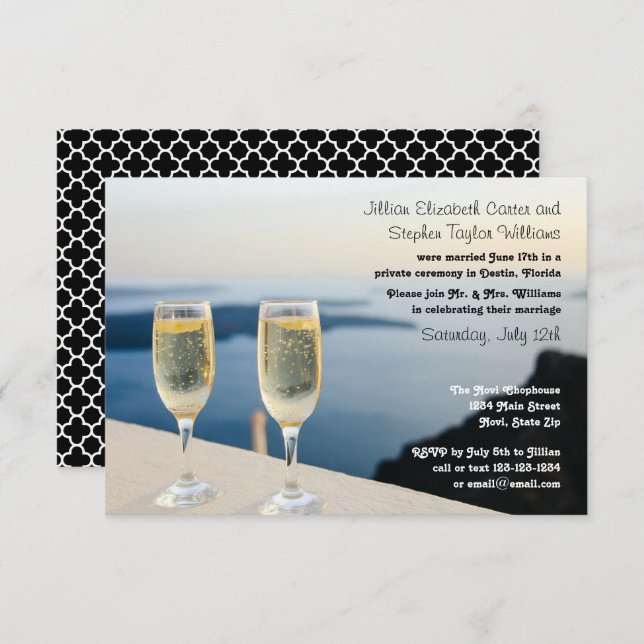 Foto de dois óculos de champanhe - 3x5 Anúncio de  (Frente/Verso)