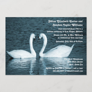 Foto de duas cisnes - anúncio do casamento