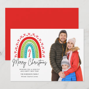 Foto de Família do Arco-íris do Natal com Cana de