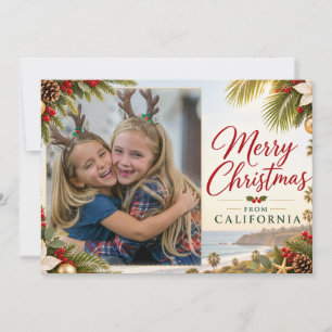Foto de família personalizada de Natal na Califórn