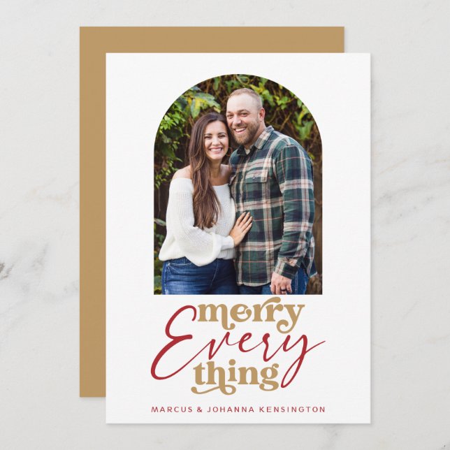 Foto de Feriado do Arch All da Feliz Moderna (Frente/Verso)