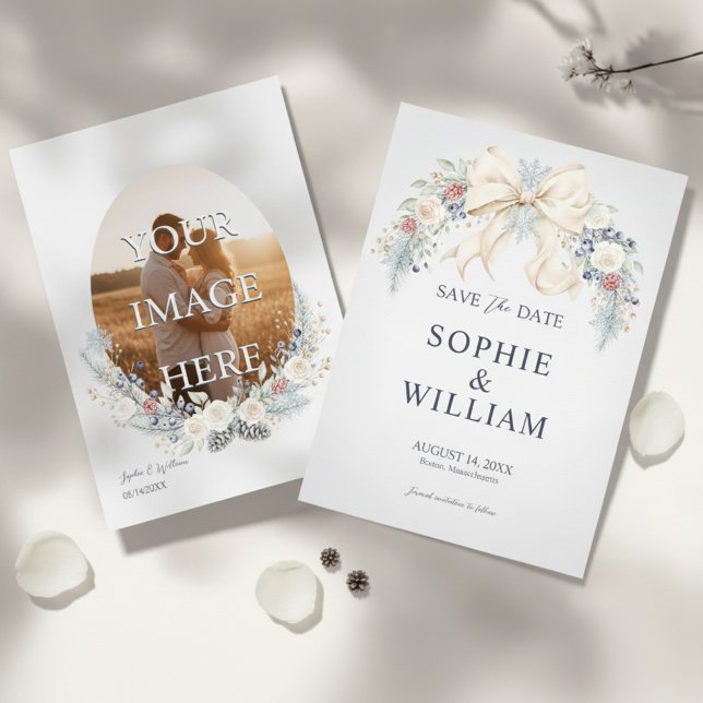 Foto de Floral de Inverno Save The Date (save the date)
