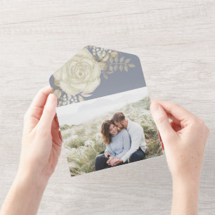 Foto de Folhagem de Marfim Floral Elegante Waterco