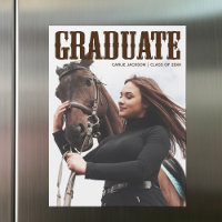 Foto de Formatura de Cowgirl Cartão Magnético West