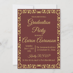 Foto de formatura de maroon e Dourada na fronteira