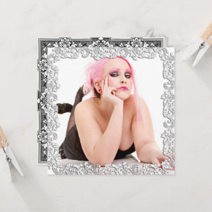 Foto De Garota Gótica, Cartão Tribal De Fronteira 