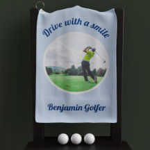 Foto De Golfe Elegante Nome Blue Golf Towel