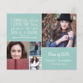 Foto de Graduação Cristã Versa em Teal de Orçament