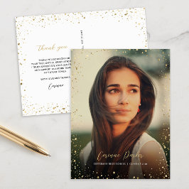 Foto de Graduação de Glitz Moderna Obrigado Cartão