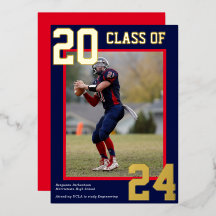 Foto de Graduação de Varsidade Azul e Vermelho