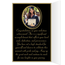 Foto de graduação Dourada e negra moderna e divert